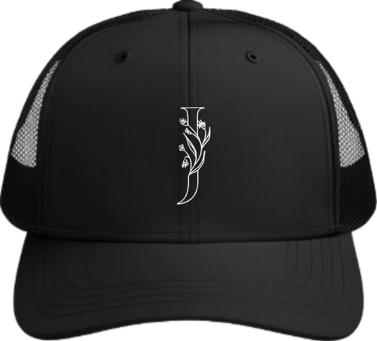 vector letter Baseball cap Black J 3