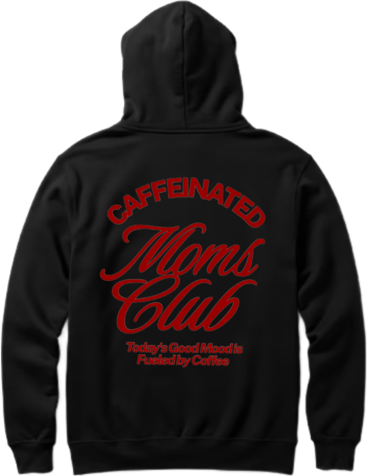 Mom dad parents Oversize Hoodie Black Back 3