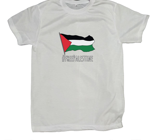 Palestine t- shirt fat White 3