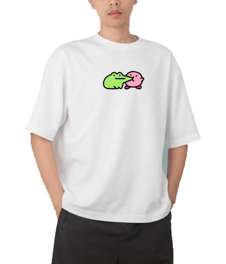 Cute White Kirby Anime Graphic T-Shirt, Kawaii Y2K Aesthetic Gaming Tee, Casual Oversized Short Sleeve Top 3