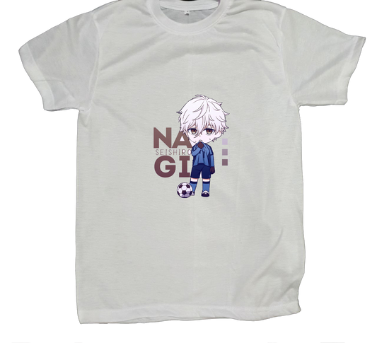 blue lock t- shirt fat White 3