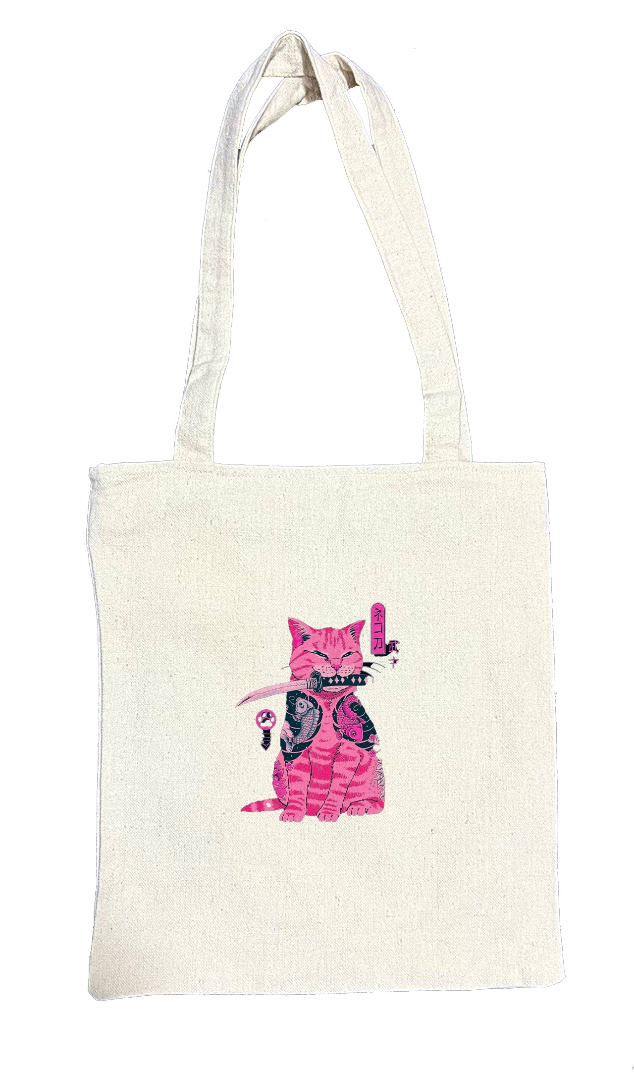 Neko Katana tote bag beige 2