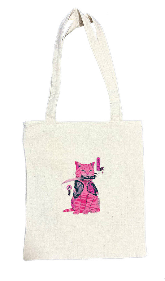 Neko Katana tote bag beige 2