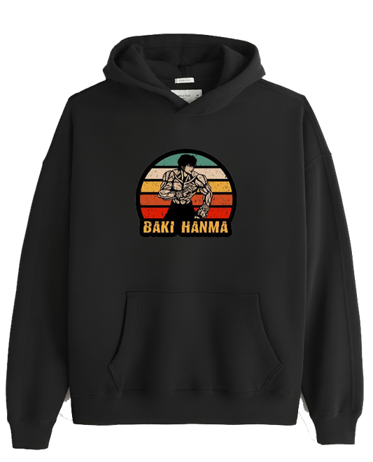 Anime baki oversize hoodie Black 3
