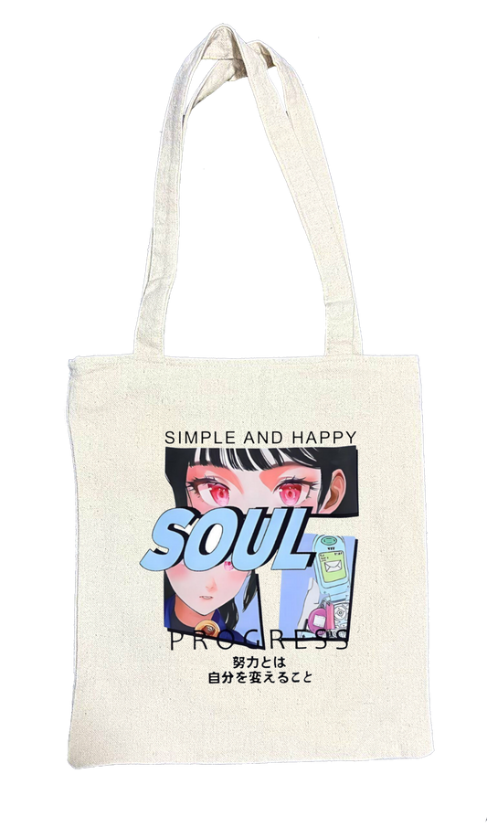 RANDOM ANIME GIRL tote bag Beige 3