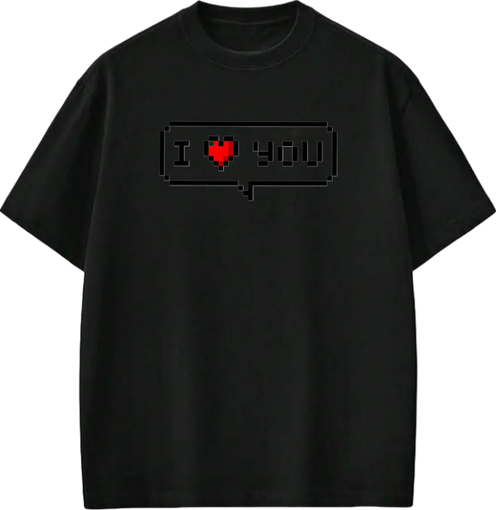 VaIentine coupIe t- shirt Black 3