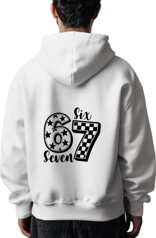 designs 67 Oversize Hoodie White Back 3