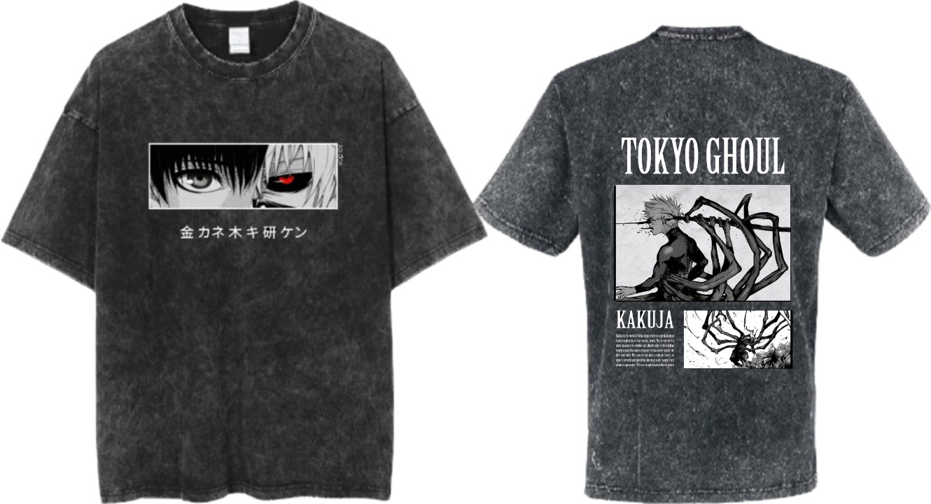 Tokyo ghoul t- shirt One Size Washed Back 3