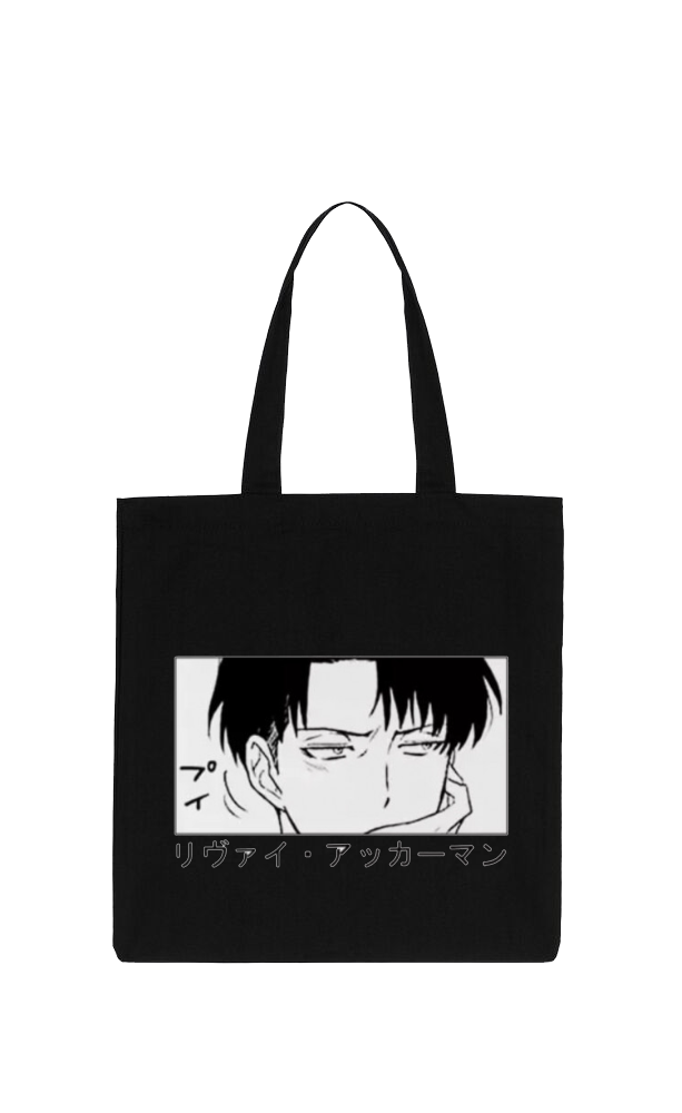 Anime Attack on titan shingeki no kyojin Aot Black tote bag 3