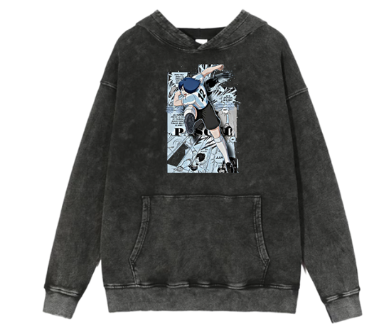 Captain Tsubasa Over Size hoodie Washed 3