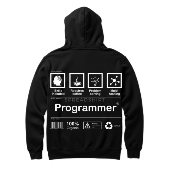Back text Programmer oversize hoodie back 3