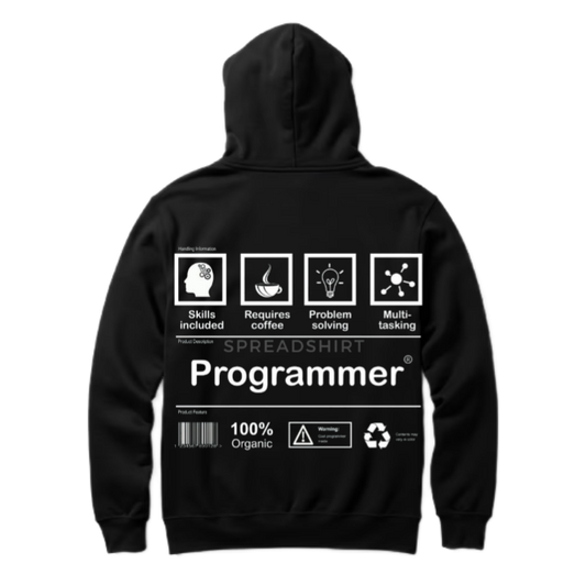 Back text Programmer oversize hoodie back 3