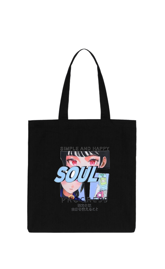 RANDOM ANIME GIRL tote bag Black 3