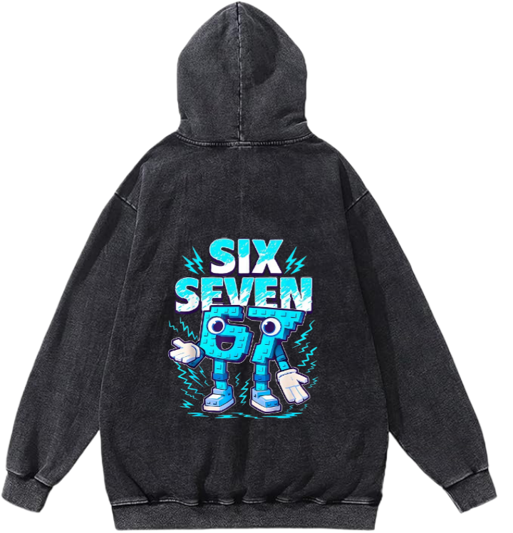 67 designs Oversize Hoodie Washed Back 3