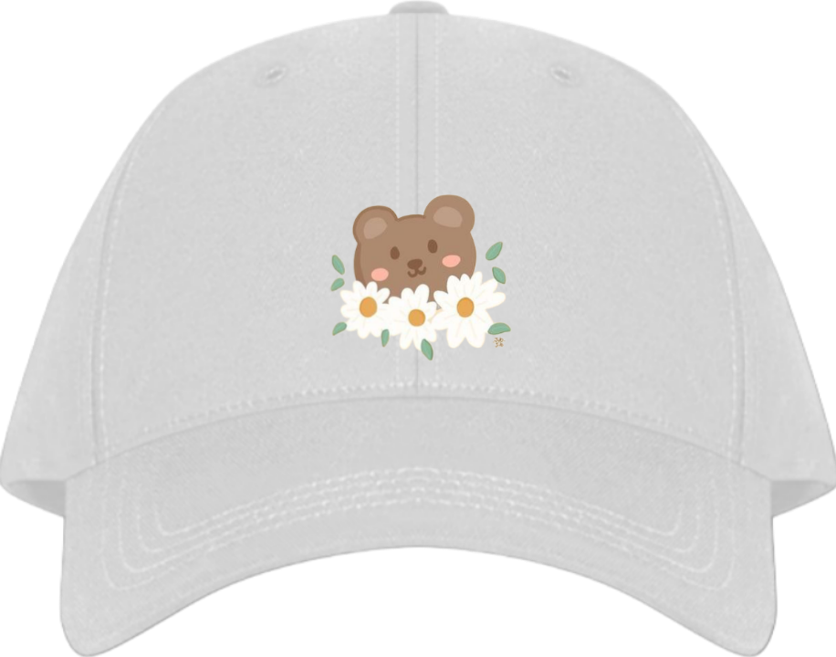 bear Baseball cap White  3