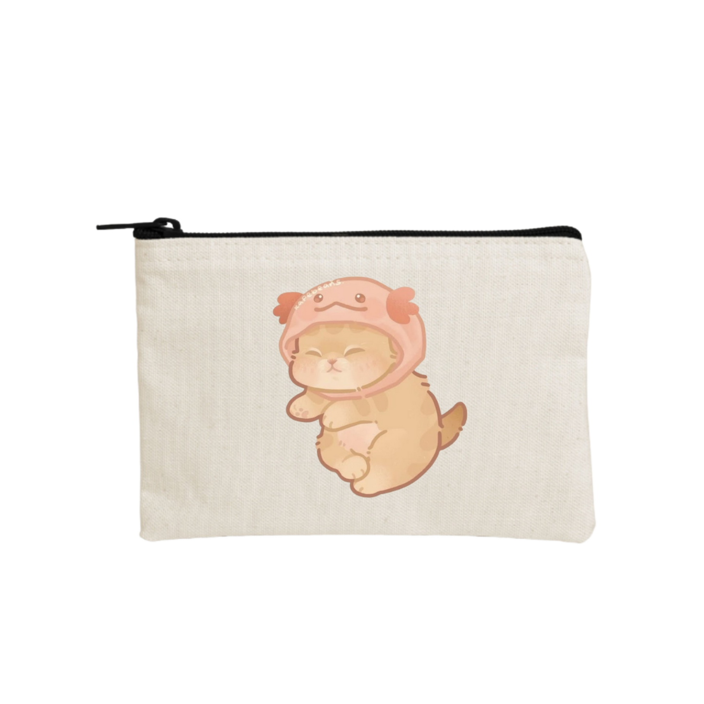 cat wallet pencil case Beige 3