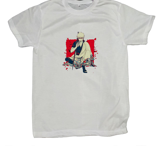 gintama t- shirt fat White 3