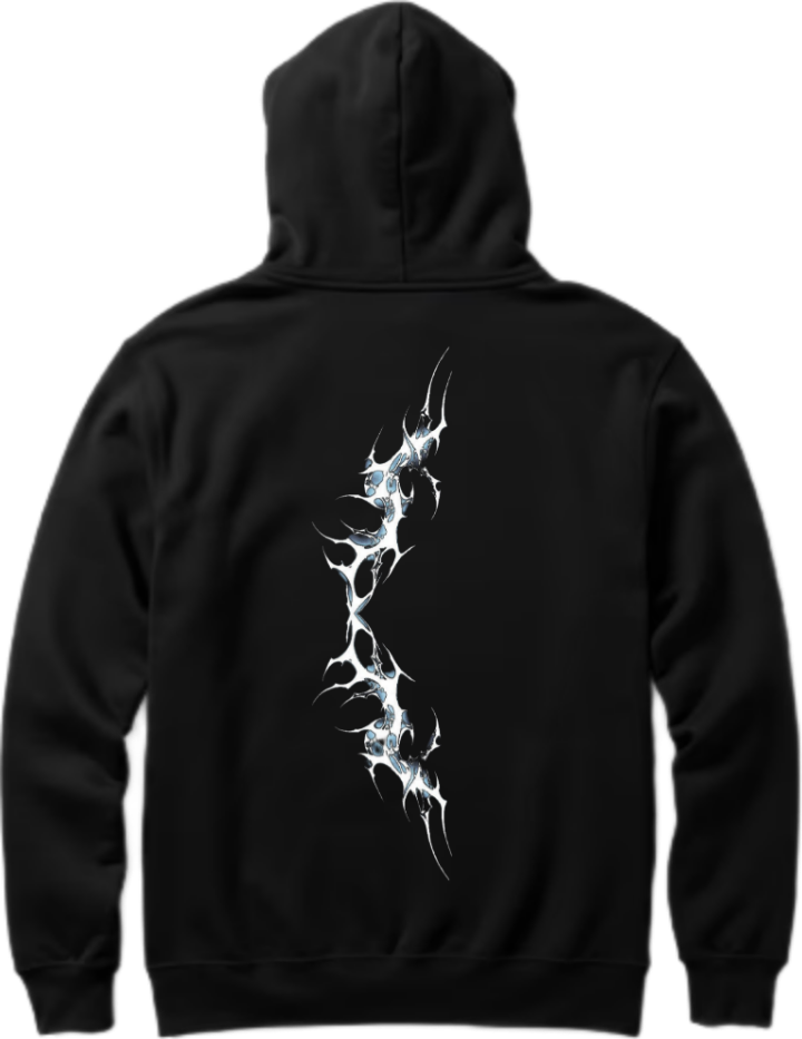 Goth Oversize Hoodie Black Back 3