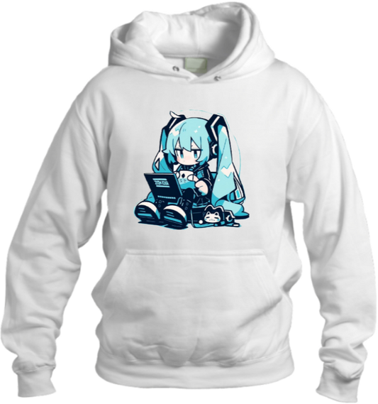 Hatsune Miku One Size hoodie White 3