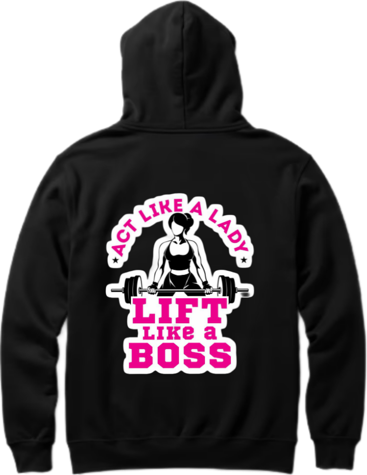 workout gym pilates Oversize Hoodie Black Back 3