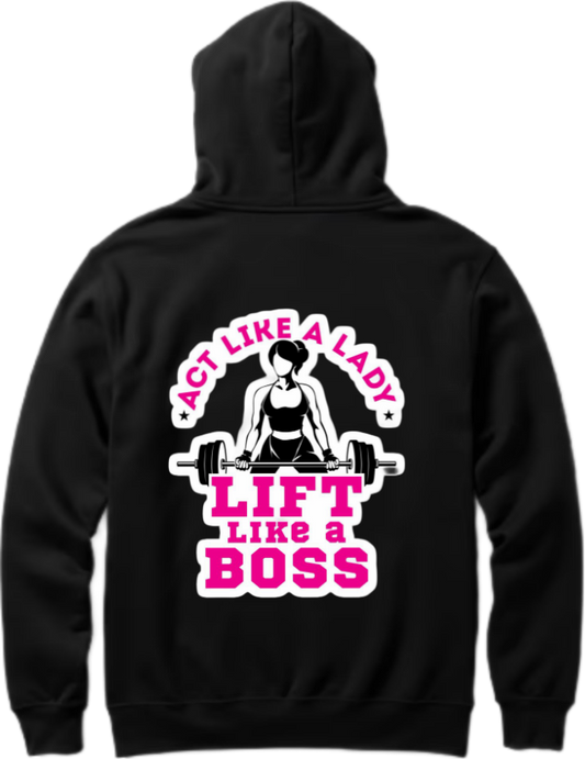 workout gym pilates Oversize Hoodie Black Back 3