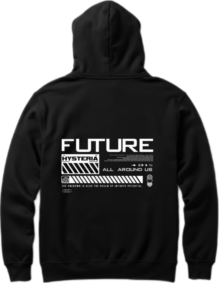 FUTURE Over Size hoodie Black Back 84