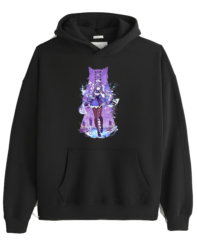 Genshin Impact Keqing Over Size hoodie Black 3