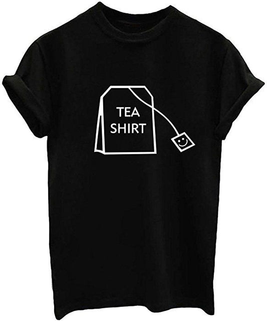 TEA SHIRT T-Shirt, Oversized Black