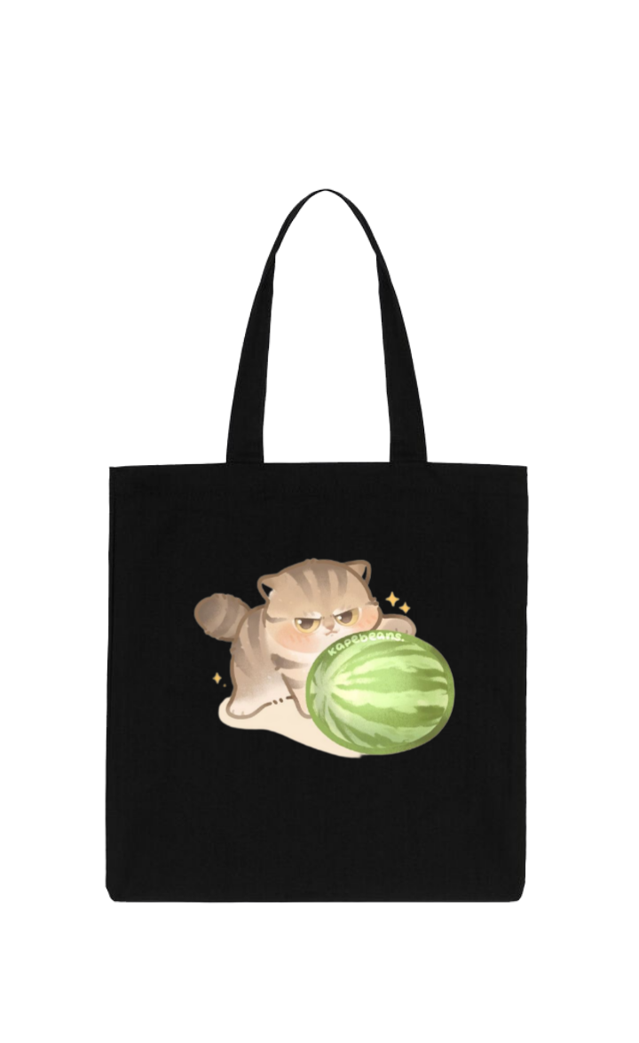 cat tote bag Black 40