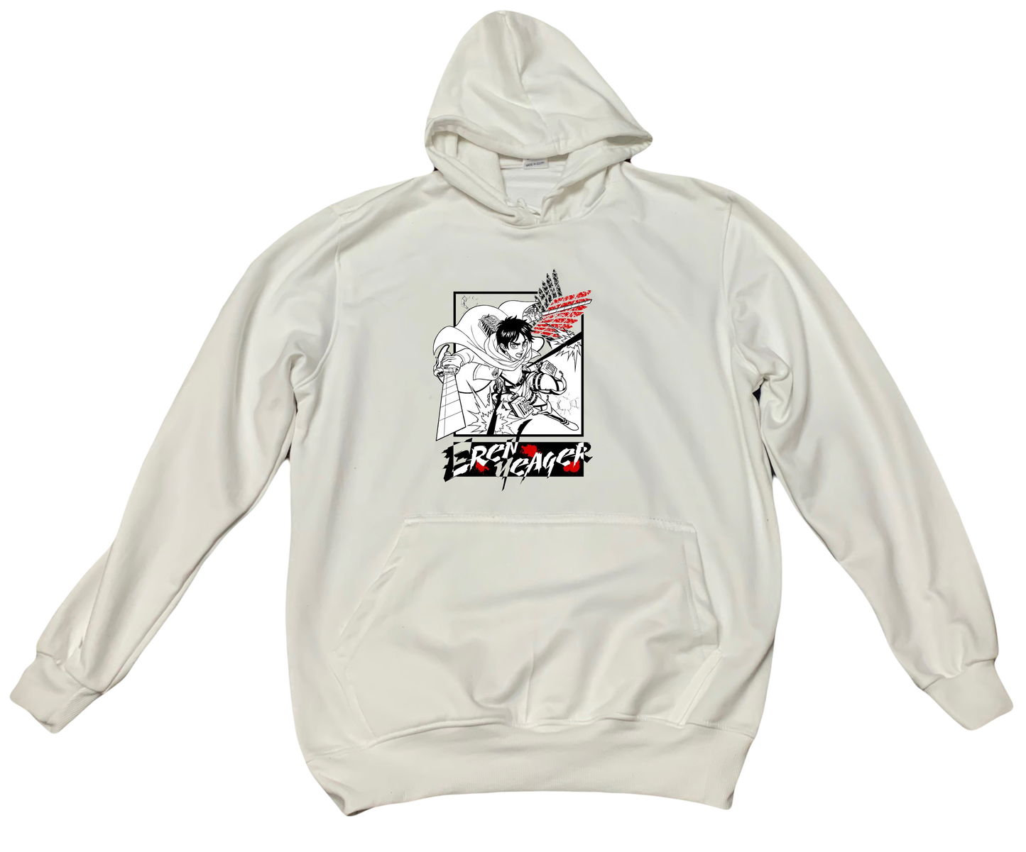 Anime Attack on titan shingeki no kyojin eren levi mikasa Aot White Oversize HOODIE 40