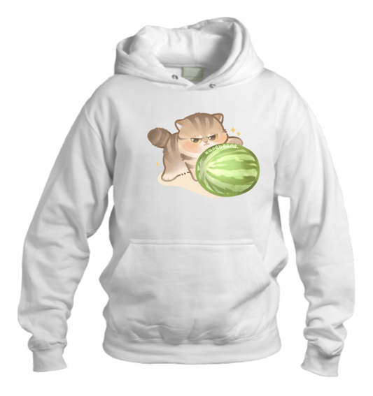 cat Oversize Hoodie White 40