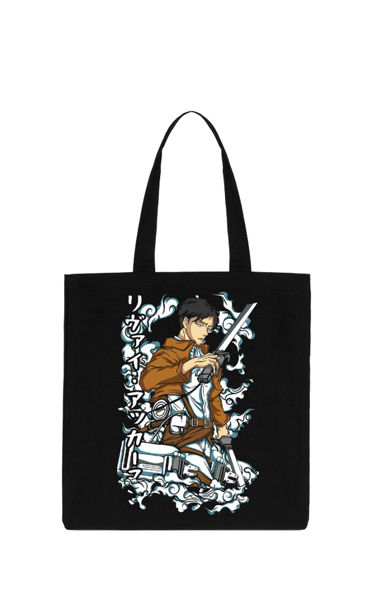 Anime Attack on titan shingeki no kyojin Aot Black tote bag 39