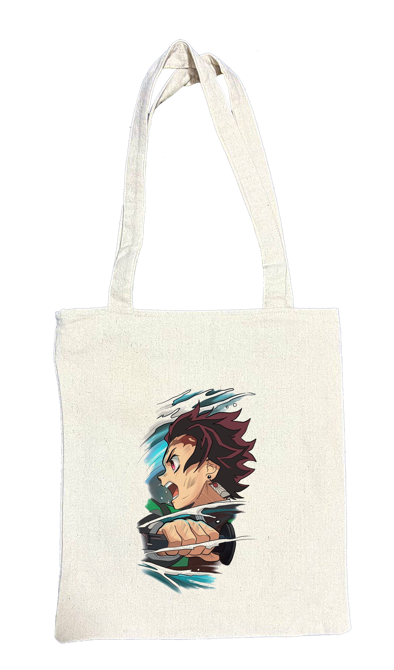Anime Demon slayer nezuko tanjiro tote bag Beige 40