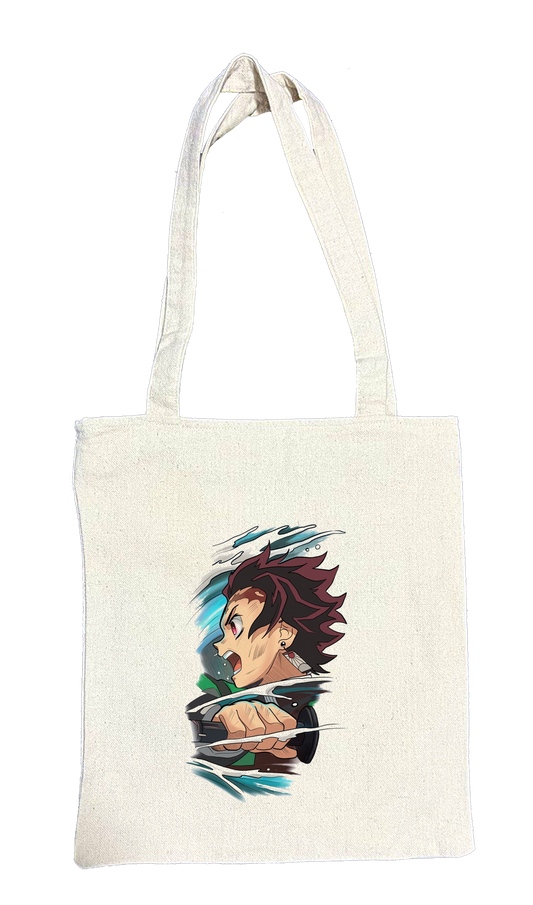 Anime Demon slayer nezuko tanjiro tote bag Beige 40