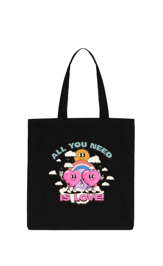 ALL YOU NEED tote bag Black 40