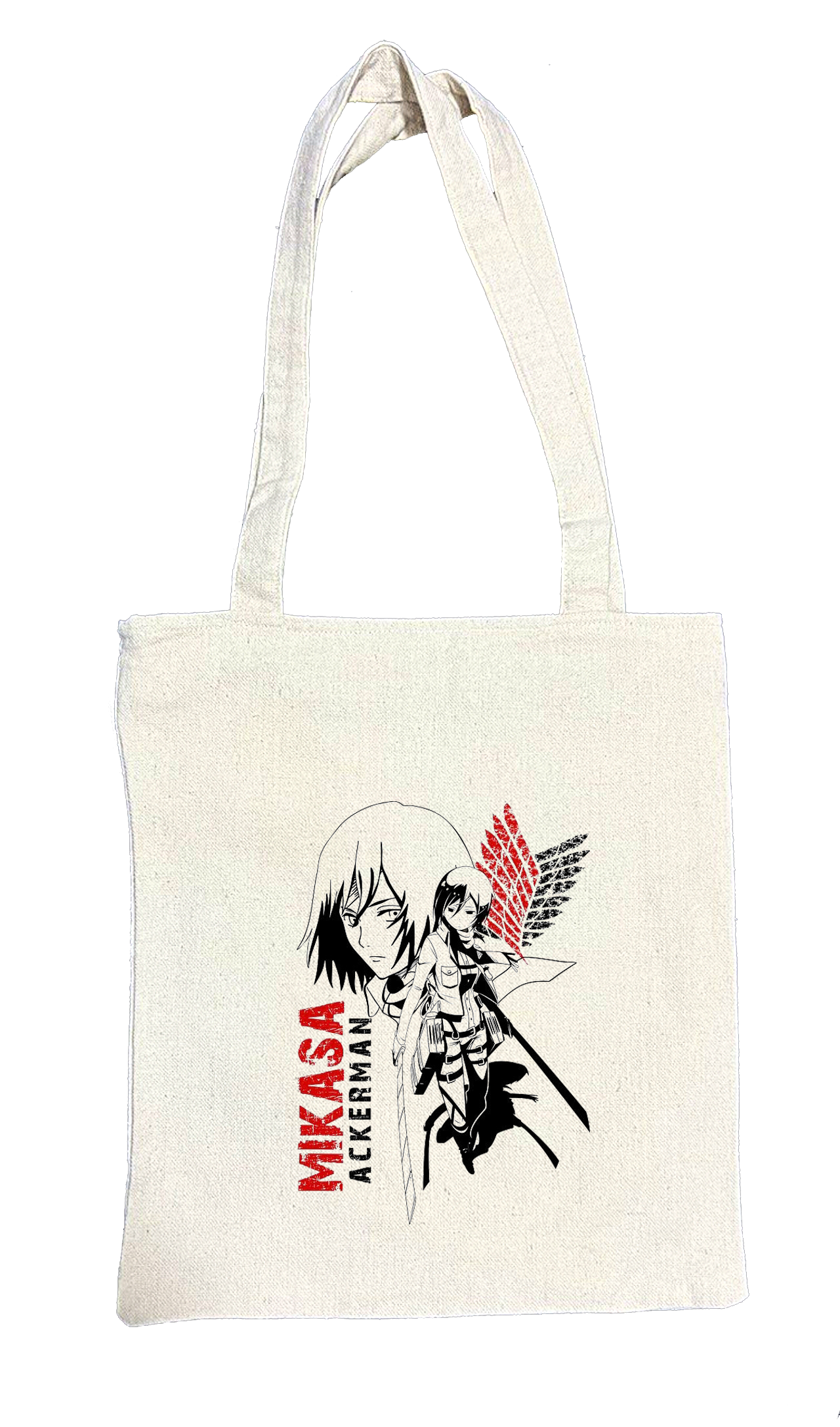 Anime Attack on titan shingeki no kyojin Aot biege tote bag 39