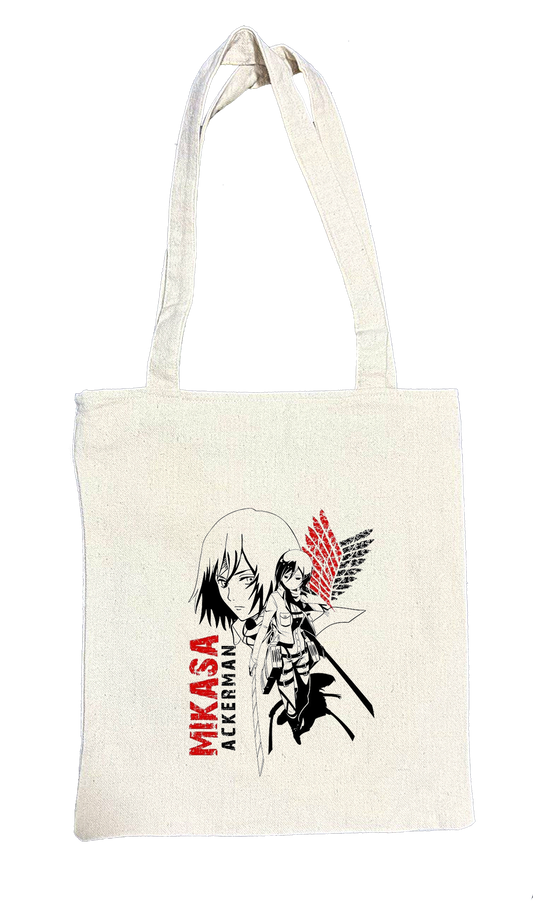 Anime Attack on titan shingeki no kyojin Aot biege tote bag 39
