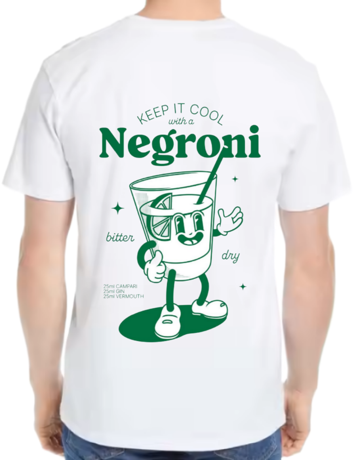 Negroni t- shirt One Size White back 40