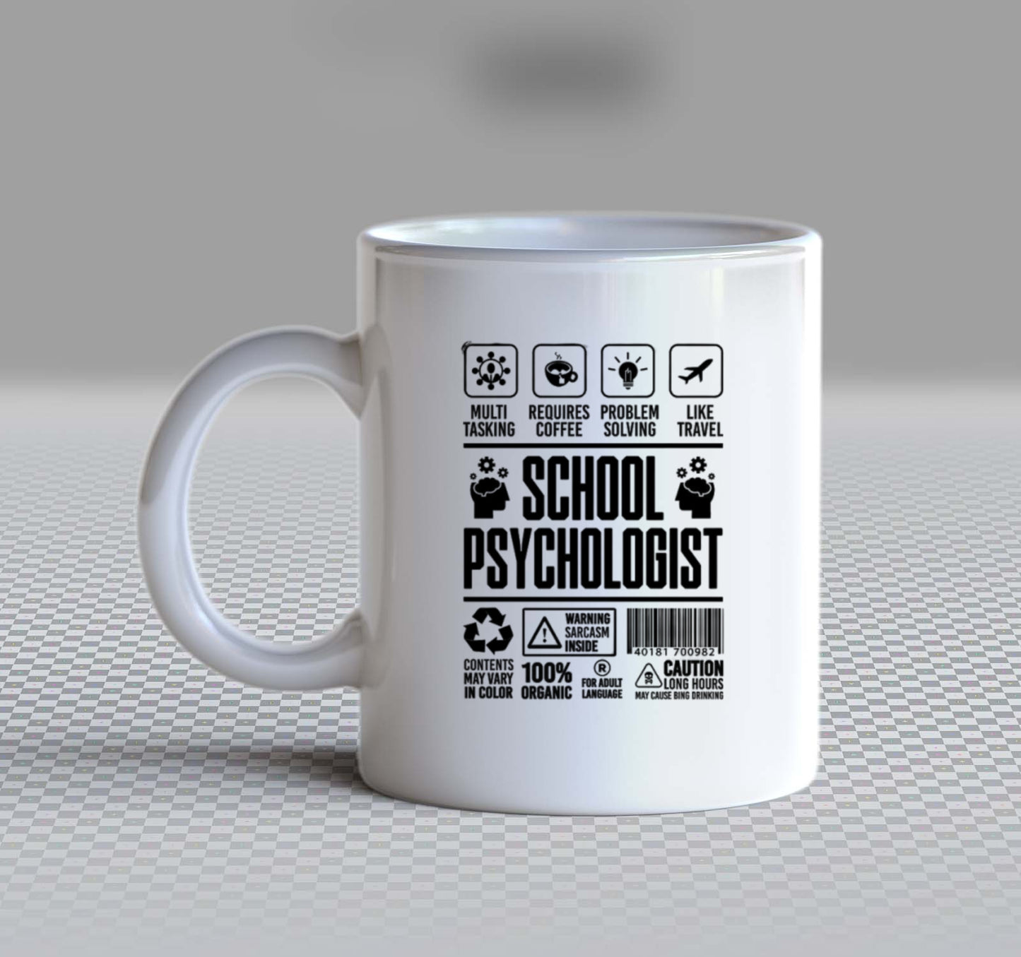 SCHOOL PSYCHOLOGIST Back text Mug 40