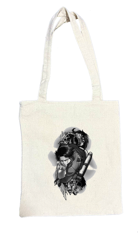 Anime Attack on titan shingeki no kyojin Aot biege tote bag 40