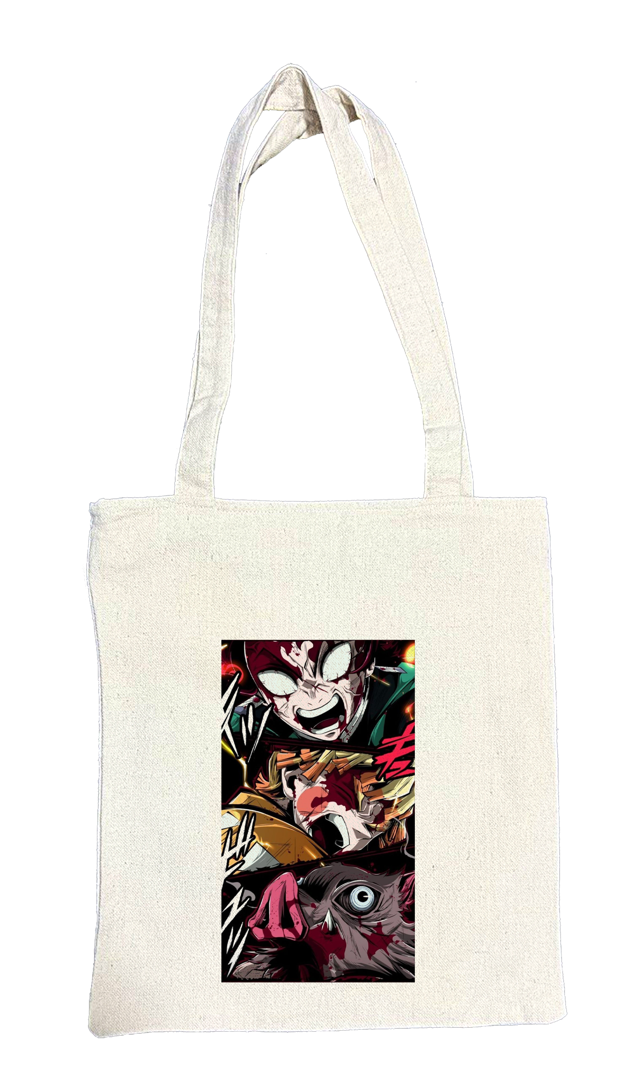 Anime Demon slayer nezuko tanjiro tote bag Beige 41