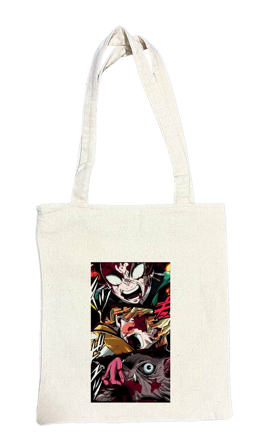 Anime Demon slayer nezuko tanjiro tote bag Beige 41