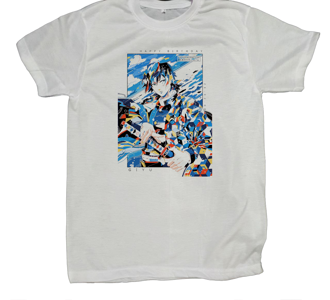 Anime Demon slayer nezuko tanjiro t- shirt fit White 40