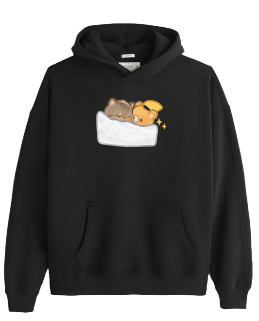 cat Oversize Hoodie Black 41