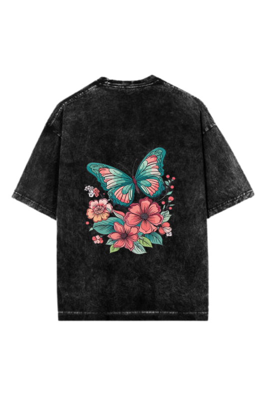 butterflies One Size t- shirt Washed Back 41