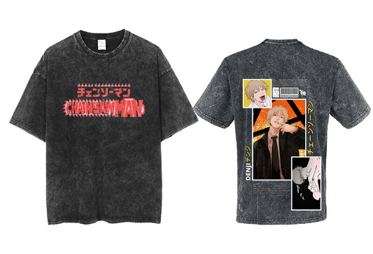 Chainsaw Man t- shirt One Size Washed Back 39