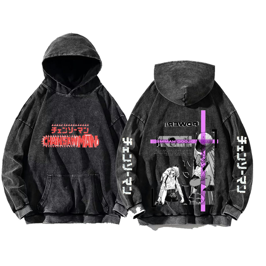Chainsaw Man One Size hoodie Washed Back 41