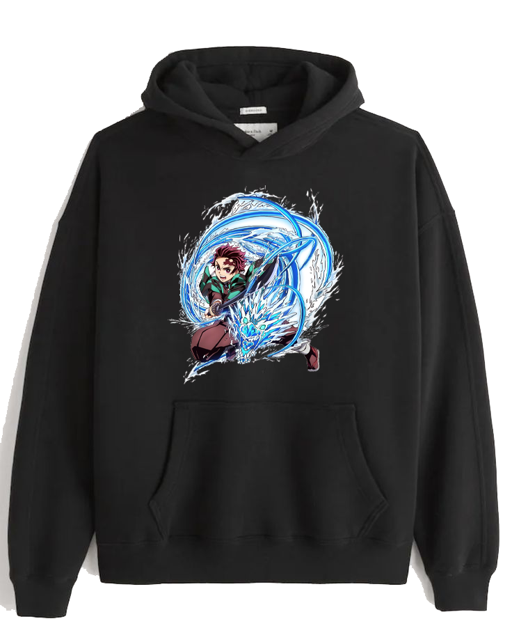 Anime Demon slayer nezuko tanjiro Oversize Hoodie Black 41