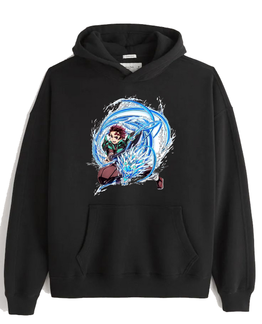 Anime Demon slayer nezuko tanjiro Oversize Hoodie Black 41