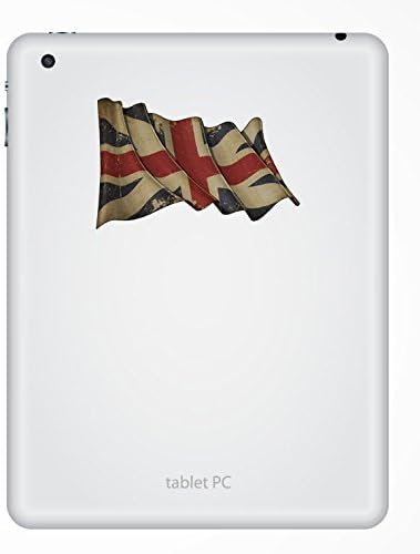 2 x 10cm/100mm Waving Union Jack Flag Vinyl SELF Adhesive Sticker Decal Laptop Travel Luggage Car iPad Sign Fun #6665